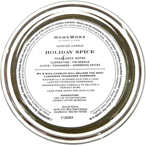 Homeworx by Marry Slatkin Holiday Spice scented candle - Picture 5 of 5